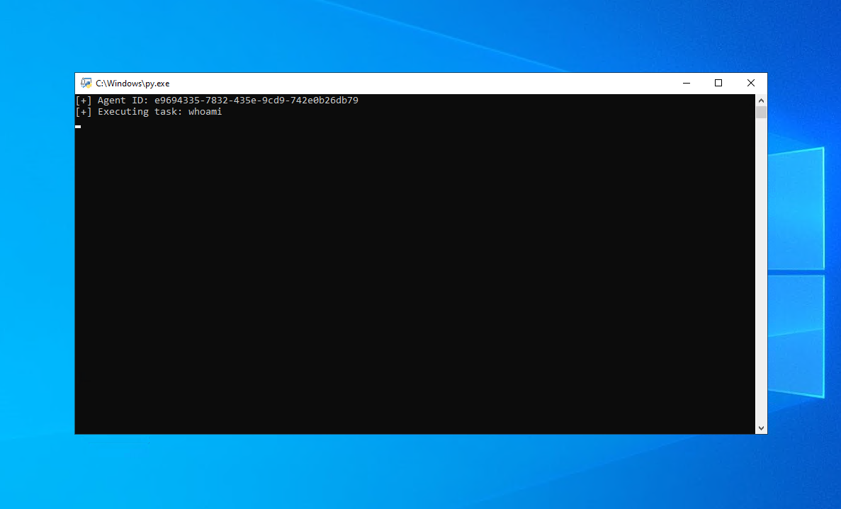 Python agent running on DC1