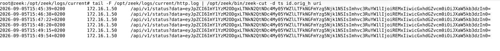 Variation in intervals between status requests
