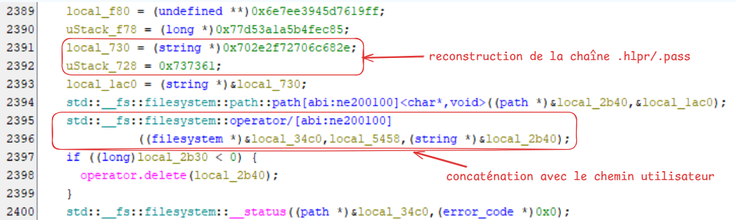 Assembly of the ~/.hlpr/.pass path for password storage