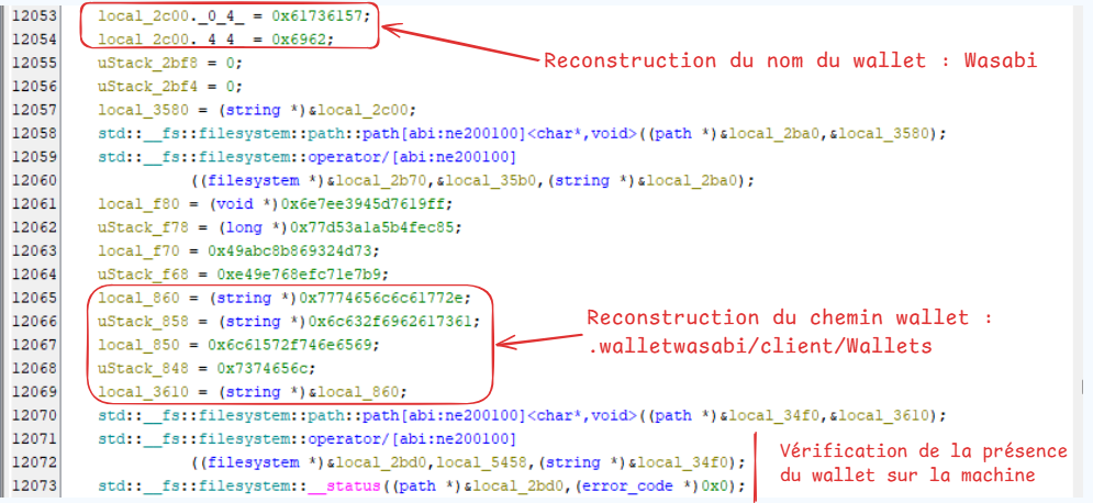 Vérification du chemin ~/.walletwasabi/client/Wallets